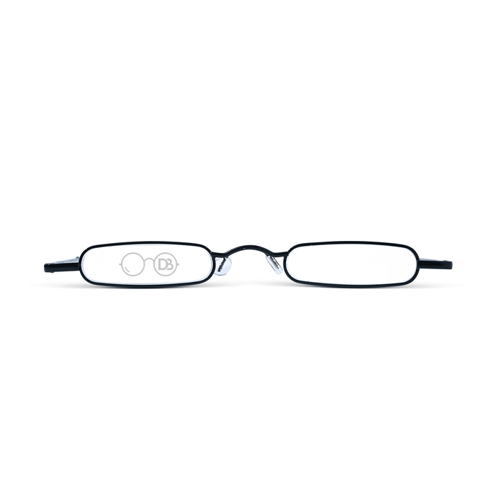 DebSpecs Small Rectangle Tube Readers oc386 Black 1280 1280 front view