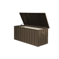 120 Gallon Outdoor Storage Deck Box Waterproof, Large Patio Storage Bin for Outside Cushions, Throw Pillows, Garden Tools, Lockable (Dark Brown)