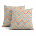 2 Pack Outdoor Throw Pillows, Waterproof & Fade-Resistant Patio Cushions for Garden, Porch, Poolside Furniture - Soft & Comfortable Decorative Pillow Covers (18x18 Inch, Muted Multicolor)