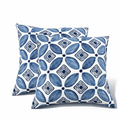 2 Pack Outdoor Throw Pillows, Waterproof & Fade-Resistant Patio Cushions for Garden, Porch, Poolside Furniture - Soft & Comfortable Decorative Pillow Covers (18x18 Inch, Soft Slate Blue)