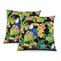 2 Pack Outdoor Throw Pillows, Waterproof & Fade-Resistant Patio Cushions for Garden, Porch, Poolside Furniture - Soft & Comfortable Decorative Pillow Covers (18x18 Inch, Rich Forest Green)