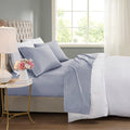 4-Piece Full Cooling Cotton Blend Sheet Set, Blue
