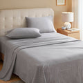 4-Piece King 100% Cotton Printed Sheet Set,Snowflake