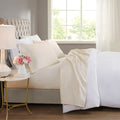 4-Piece Queen Cooling Cotton Blend Sheet Set, Ivory