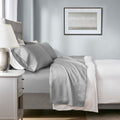 4-Piece Queen HeiQ Smart Temperature Cotton Blend Sheet Set, Grey