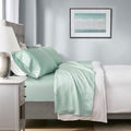 4-Piece Queen HeiQ Smart Temperature Cotton Blend Sheet Set, Seaform