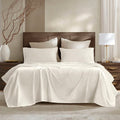 4 Pieces King Sateen Sheet Set,Ivory
