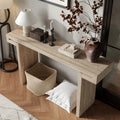 60inches Rustic Farmhouse Console Table , Distressed Wood Finish Entryway Sofa Side Table for Living Room, Hallway,Natural Wood