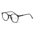 Clear Reading Glasses / Black / Top .50 - Bottom 1.50