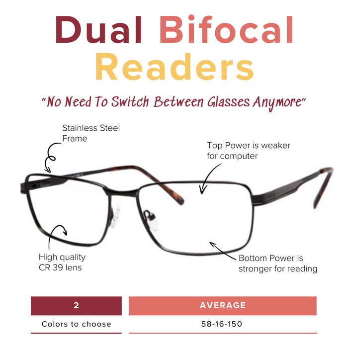 DebSpecs eyewear product style 4280 Rectangle Metal Mens