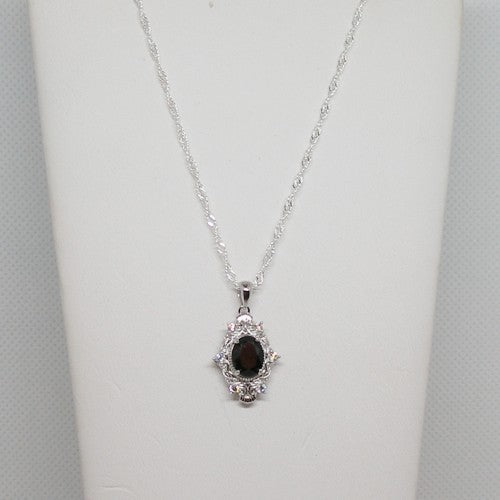 Almandine Garnet Pendant Necklace
