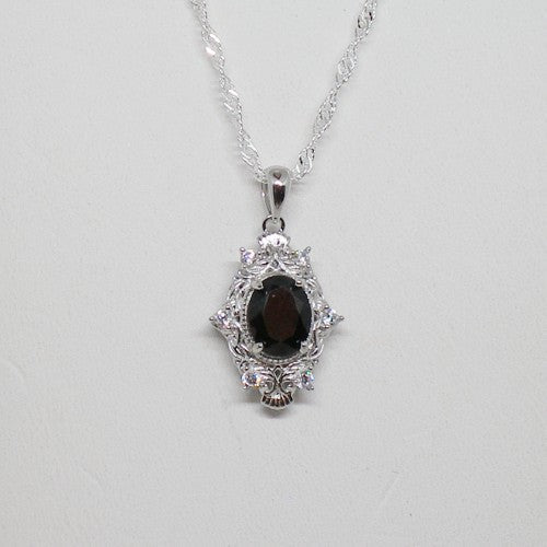 Almandine Garnet Pendant Necklace