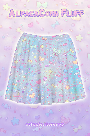 AlpacaCorn Fluff Skater Skirt
