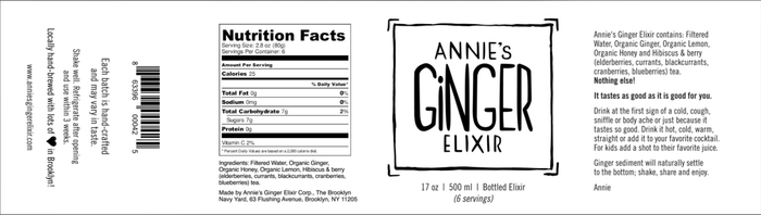 Annie's Ginger Elixir Large/17oz