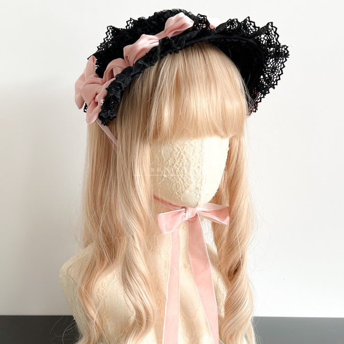 Antique Black Short Bonnet