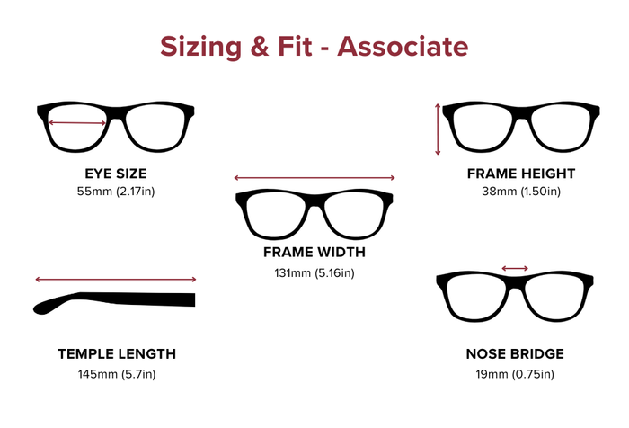 DebSpecs Large-size eyewear fit guide Associate