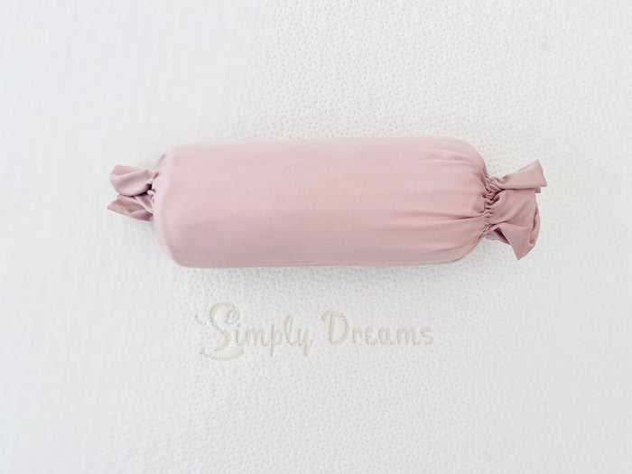 pink colored organic bamboo lyocell baby bolster case