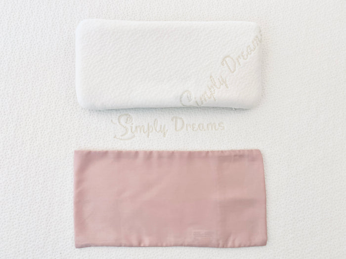 pink-colored organic bamboo lyocell baby pillowcase