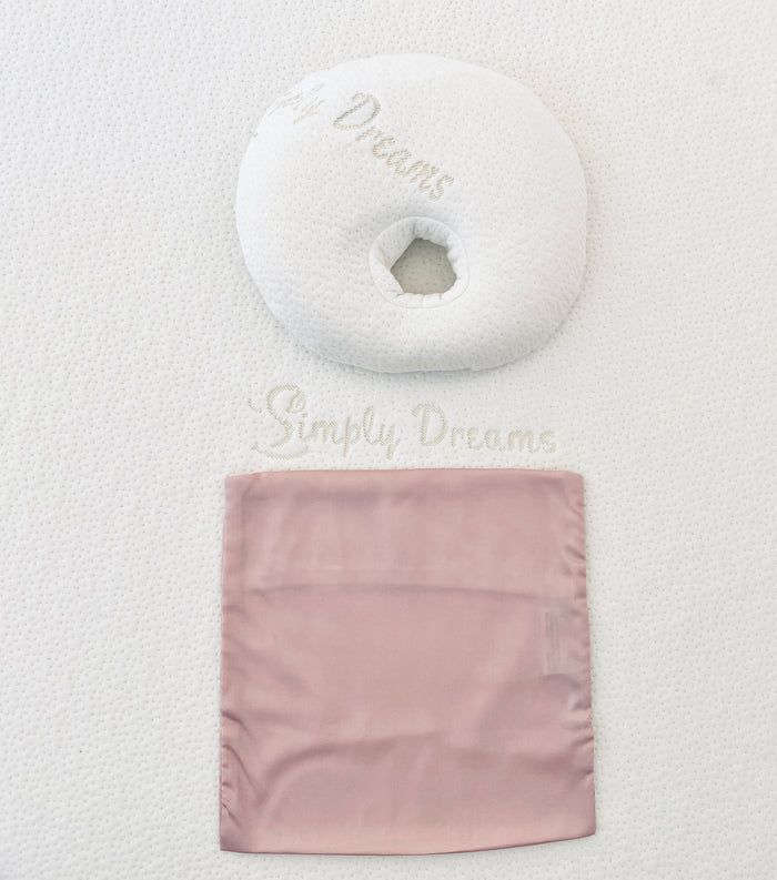 pink organic bamboo lyocell baby donut pillowcase