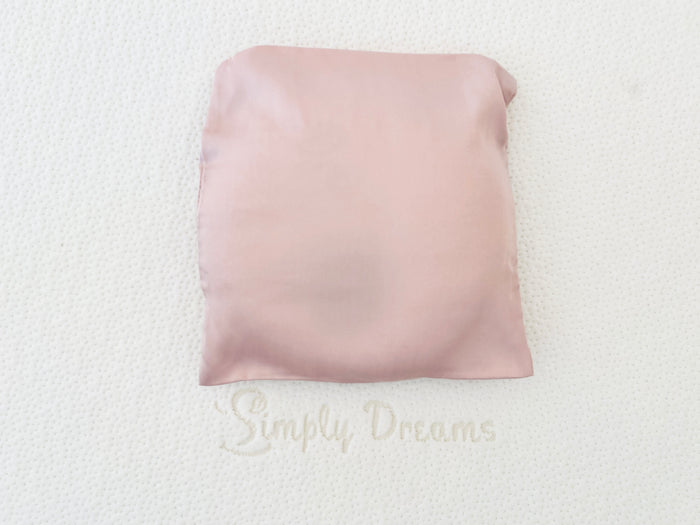 pink colored organic bamboo lyocell baby donut pillowcase