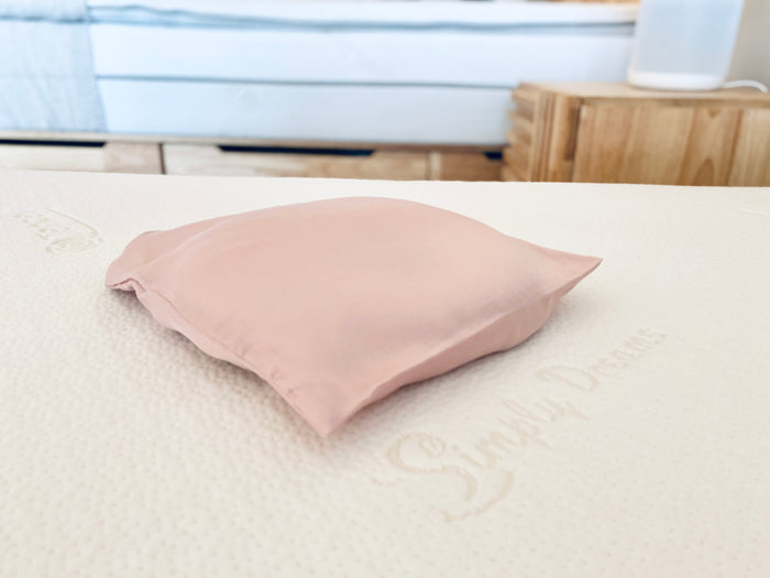 pink organic bamboo lyocell baby head-shaping pillowcase