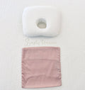 pink organic bamboo lyocell baby head-shaping pillowcase set