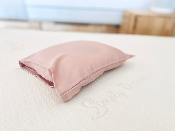 shell pink organic bamboo lyocell baby head-shaping pillowcase