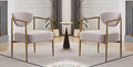 Beige fabric color dining room chair, living room chair, bedroom chair 2sets, woven fabric cover with foam inside back and seat,metal frame with water transfer pringting, wood grain visual