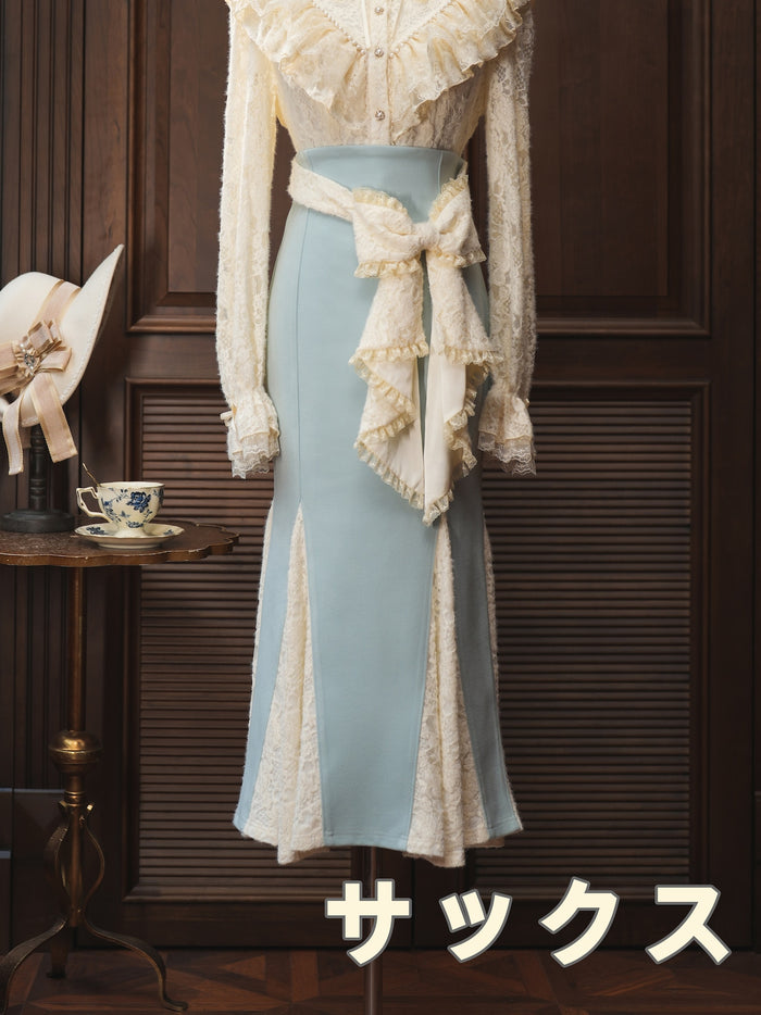 Belle La Donna Back Ribbon Mermaid Skirt
