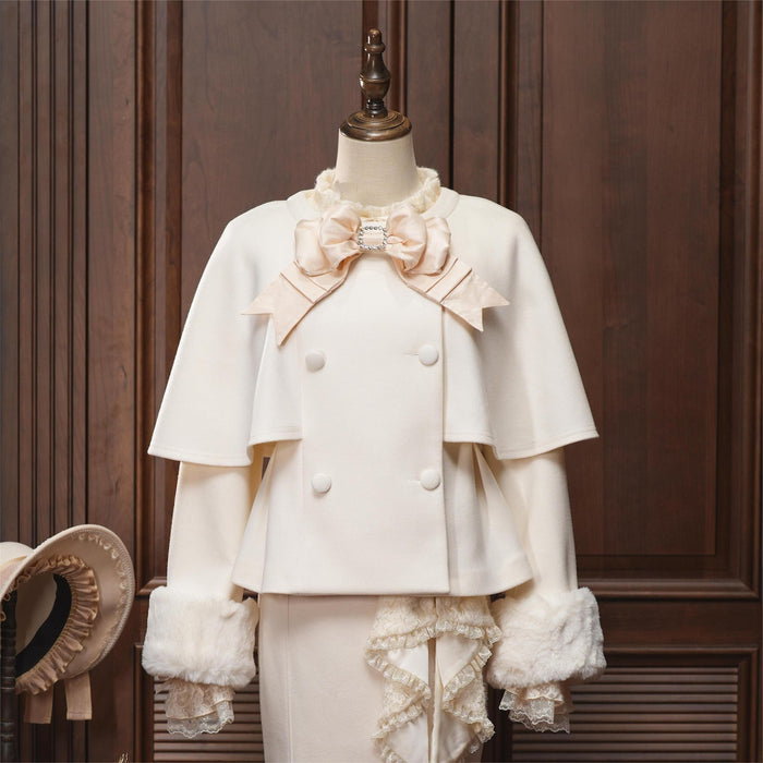 Belle La Donna Fur Collar Short Jacket Coat