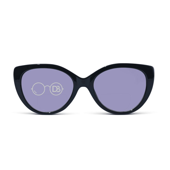 DebSpecs Bifocal sun Black front view eyewear
