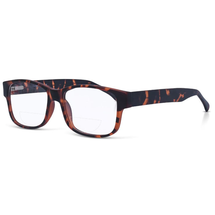 Clear Reading Glasses / Tortoise / Top .50 - Bottom 1.50