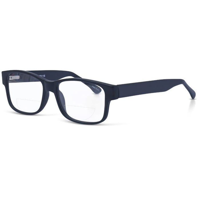 Clear Reading Glasses / Black / Top .50 - Bottom 1.50