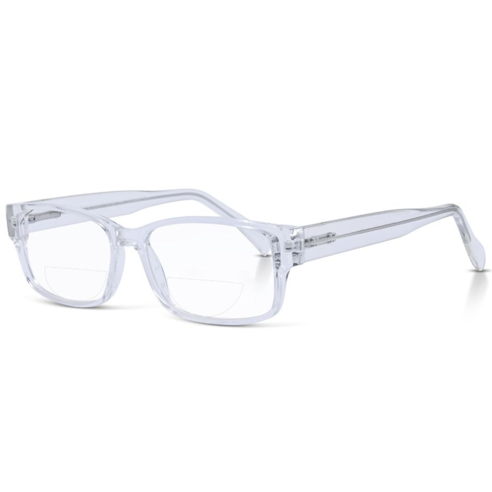 Clear Reading Glasses / See-Through / Top .50 - Bottom 1.50