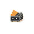 Black & Gold Dumpster Fire Enamel Pin