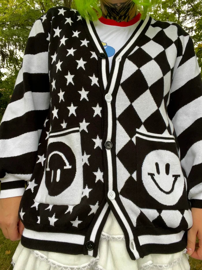 Black & White Clown Cardigan