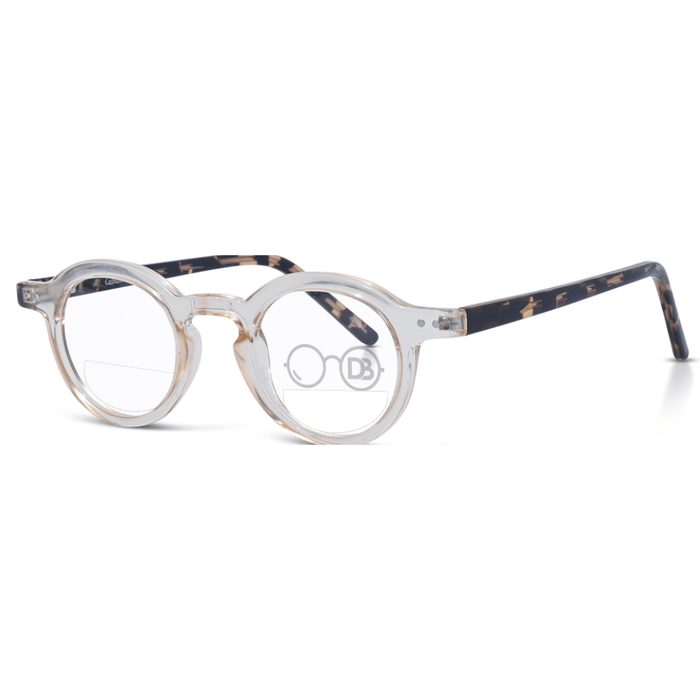 Clear Reading Glasses / Champagne / Top .50 - Bottom 1.50