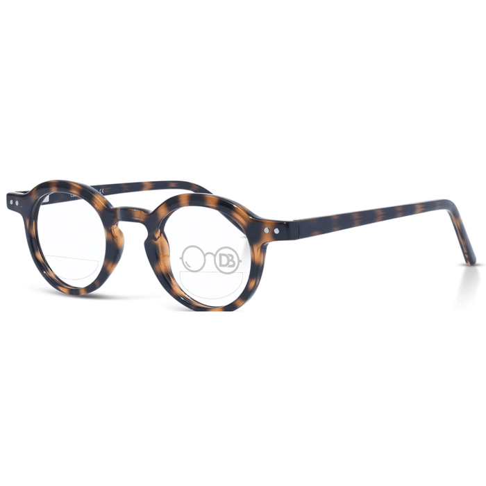 Clear Reading Glasses / Tortoise / Top .50 - Bottom 1.50
