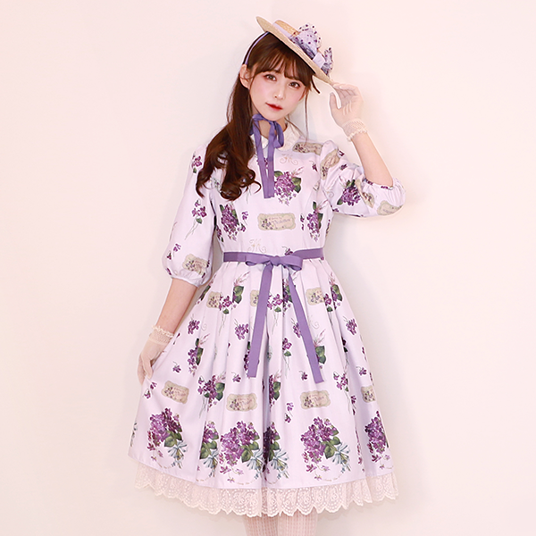 Bouquet of Violets Onepiece Dress