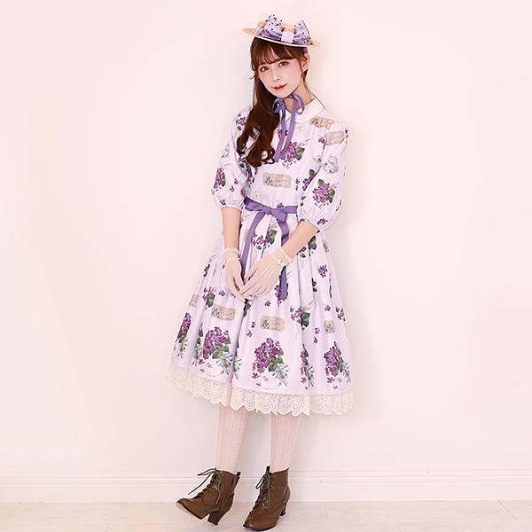 Bouquet of Violets Onepiece Dress