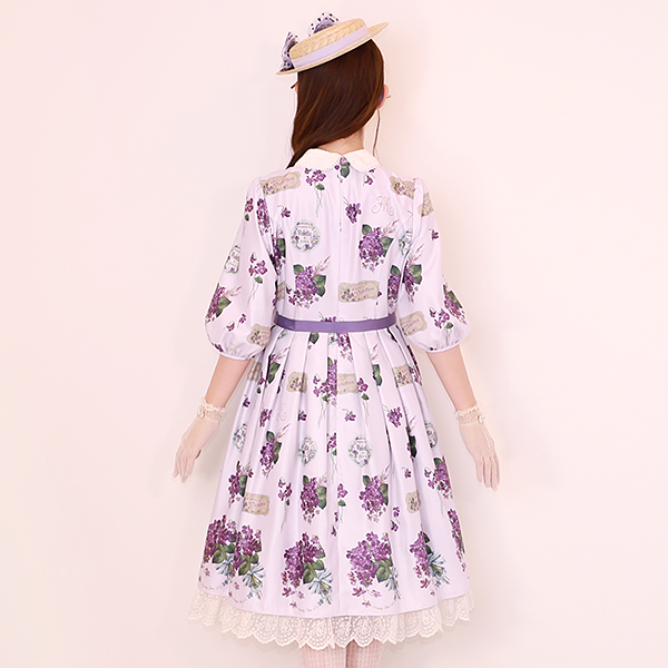Bouquet of Violets Onepiece Dress