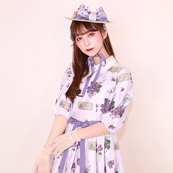 Bouquet of Violets Onepiece Dress