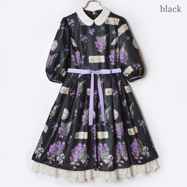 Bouquet of Violets Onepiece Dress