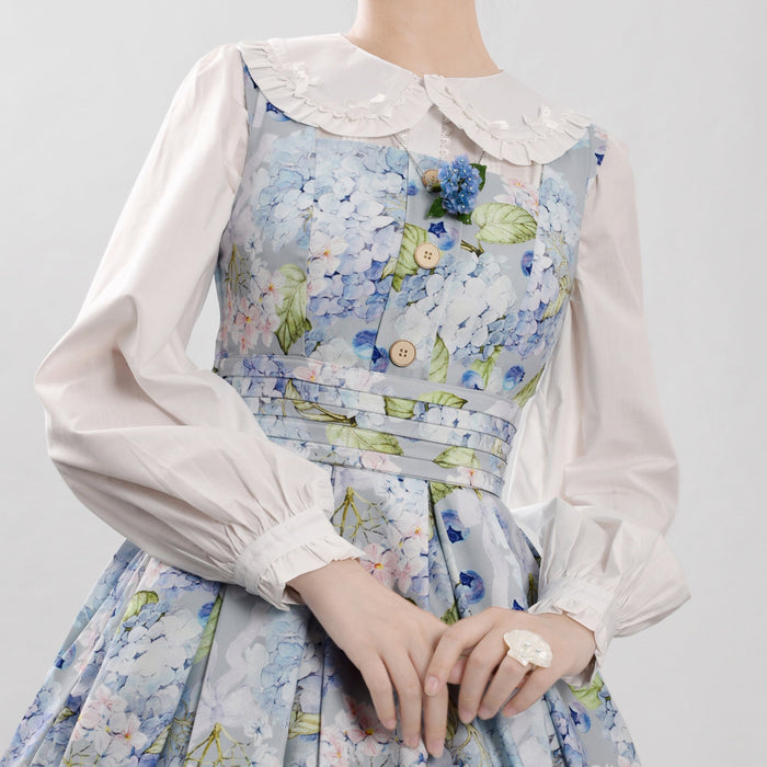 Bow Collar Long Sleeve Blouse