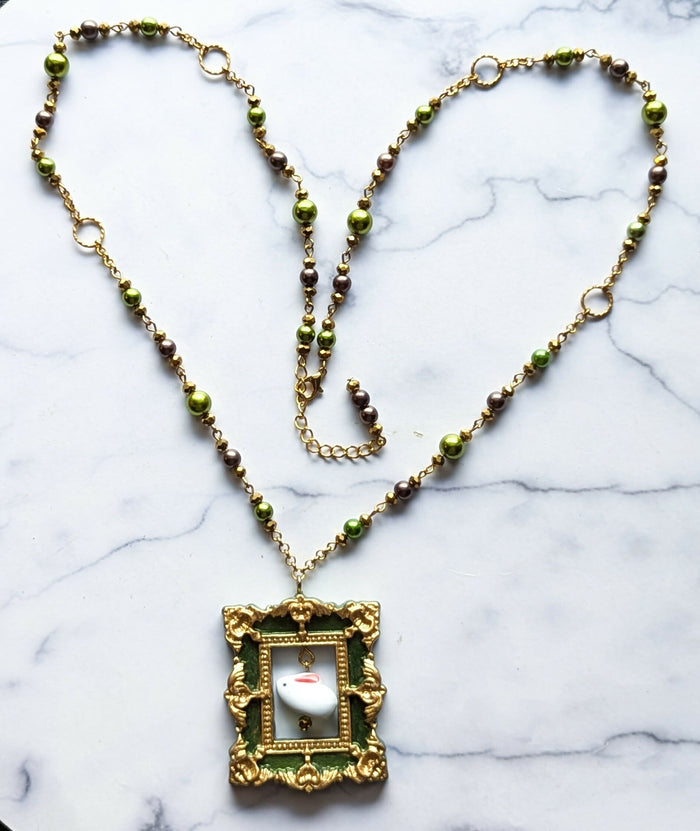 Bunny Frame Necklace