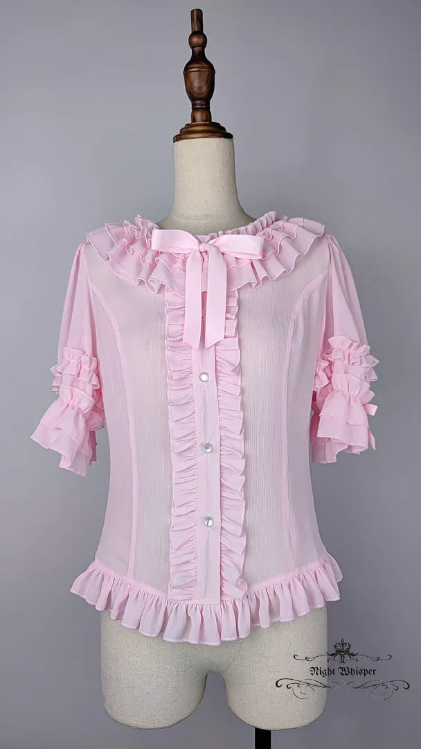Button Down Chiffon Blouse