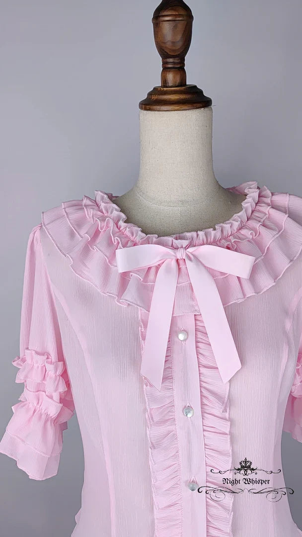 Button Down Chiffon Blouse