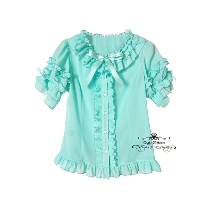 Button Down Chiffon Blouse