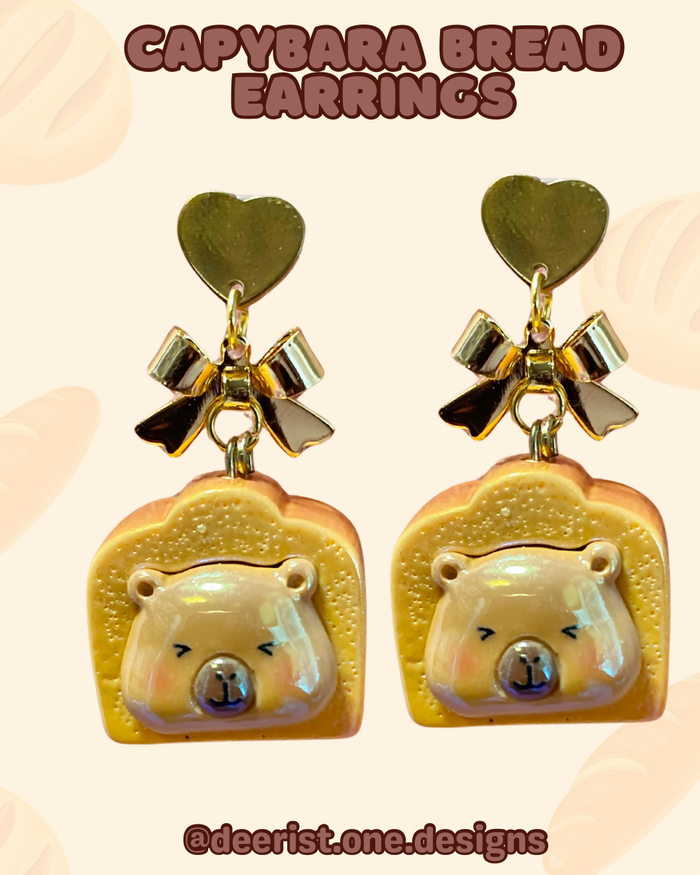 Capybara Bread Earrings - 3