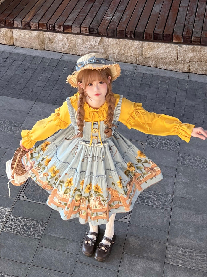Cat and Sunflower Jumperskirt